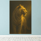 Toile Golden White Tiger – Fine Art Portrait (Insitu (Plancher de Bois))