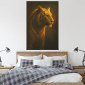 Toile Golden White Tiger – Fine Art Portrait (Insitu(Chambre))