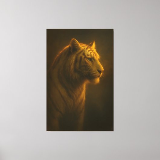 Toile Golden White Tiger – Fine Art Portrait (Recto)