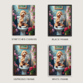 Toile Goldendoodle Art Humour salle de bain