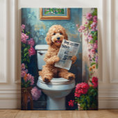 Toile Goldendoodle Art Humour salle de bain
