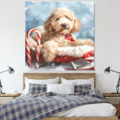 Toile Goldendoodle Chien Festif de Noël (Insitu(Chambre))
