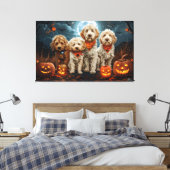 Toile Goldendoodle Halloween Éffrayant (Insitu(Chambre))