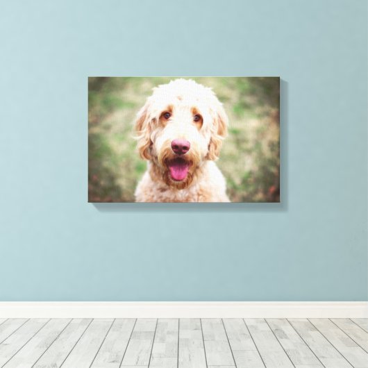 Toile Goldendoodle souriant (Insitu (Plancher de Bois))