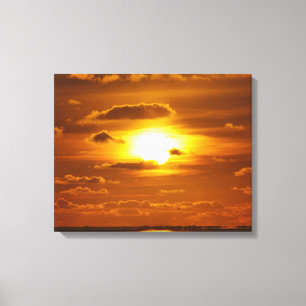 Toile Goldener Sonnenuntergang am Meer