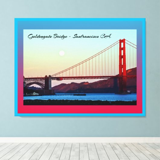 Toile Goldengate Bridge San Francisco CA. (Insitu (Plancher de Bois))