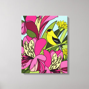 Toile Goldfinch Dans Le Jardin
