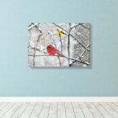 Toile Goldfinch et Cardinal (Insitu (Plancher de Bois))