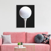 Toile Golf Ball & Tee on Black - Modèle Customisé (Insitu(Salon))
