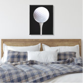Toile Golf Ball & Tee on Black - Modèle Customisé (Insitu(Chambre))
