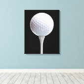 Toile Golf Ball & Tee on Black - Modèle Customisé (Insitu (Plancher de Bois))