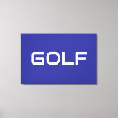 Toile GOLF Sleek Sporty Modern White Text On Deep Blue (Recto)