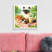 Toile Golfer Cat est pique-nique dans le jardin (Insitu(Salon))