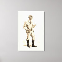 Golfeur vintage avec tuyau et bottes de tabac