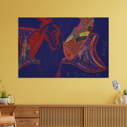 Toile Good Fortune and Happiness Stretched Canvas Print (Insitu(Salon))