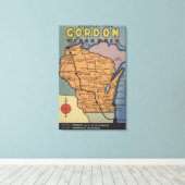 Toile Gordon, Wisconsin - Scènes de grandes lettres (Insitu (Plancher de Bois))
