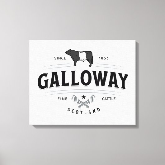 Toile Gorgeous Belted Galloway Farm Sign Beltie Gift  (Recto)