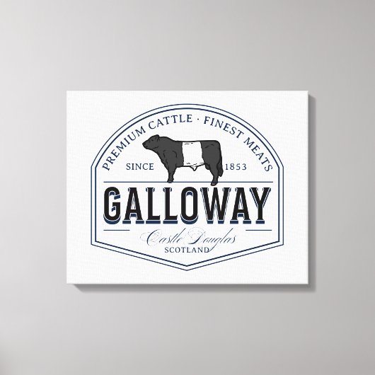 Toile Gorgeous Belted Galloway Steer Cutout Beltie Gift (Recto)