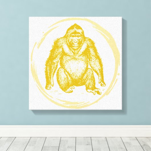 Toile Gorilla vintage (Insitu (Plancher de Bois))
