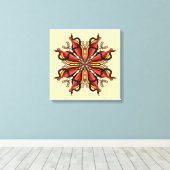 Toile Goth Snakes Flower Tattoo Style (Insitu (Plancher de Bois))