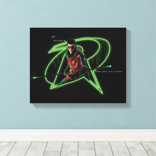 Toile Gotham Knights Robin en logo (Insitu (Plancher de Bois))