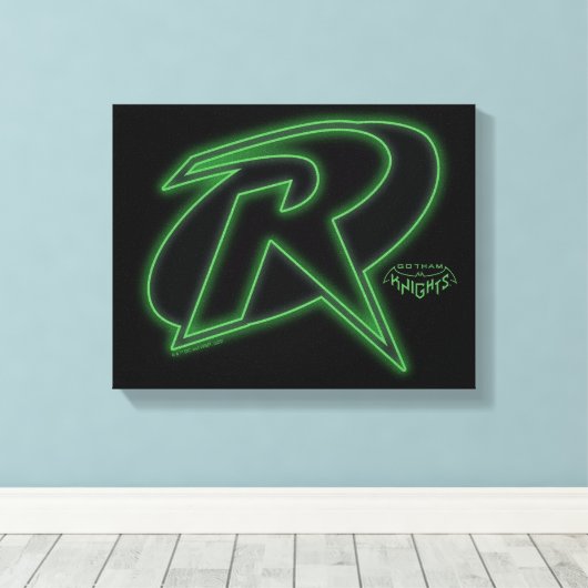 Toile Gotham Knights Robin Logo (Insitu (Plancher de Bois))