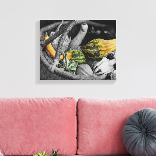 Toile Gourds fantaisie En Panier En Osier Couleur Partie (Insitu(Salon))