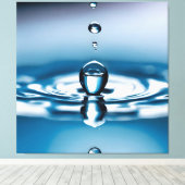 Toile Gouttes d'eau de macro (Insitu (Plancher de Bois))