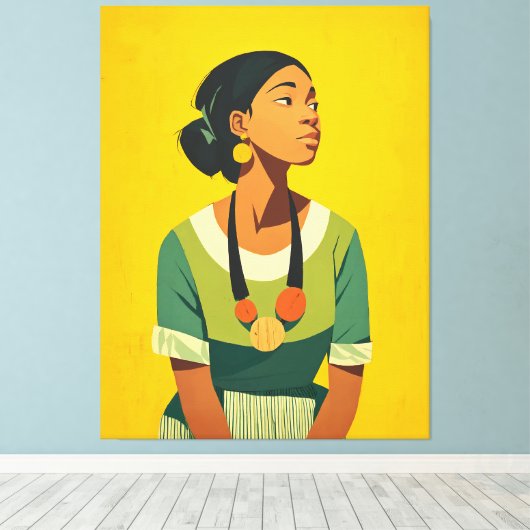 Toile Grace en vert et or (Insitu (Plancher de Bois))