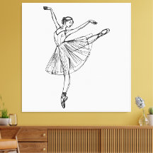 Grace in Motion - Ballerina Line Art