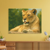 Toile Grace Skybound - Lioness sur la haie (Insitu(Salon))