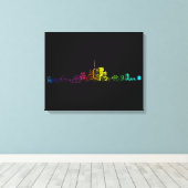 Toile Gradient Skyline de Toronto (Insitu (Plancher de Bois))