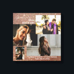 Toile Graduate Classe de photo Collage Rose Parties scin<br><div class="desc">Prenez les photos de votre diplôme,  de votre enfant,  ou de tout événement pour vous souvenir de la journée. Tout peut être customisé,  déplacé ou supprimé. Parties scintillant rose rose or.</div>