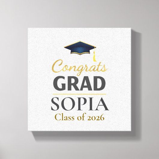 Toile Graduation 2026 Personalized Congrats Grad (Recto)