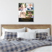 Toile Graduation 4 Grille photo Collage noir et or (Insitu(Chambre))