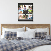 Toile Graduation 8 Photo Collage Black and Gold Custom (Insitu(Chambre))