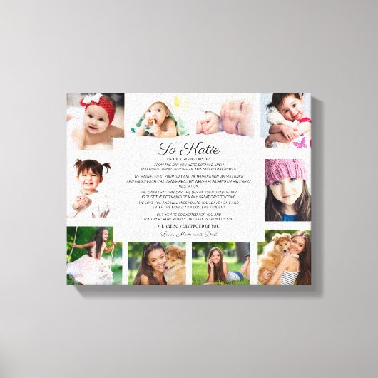 Toile Graduation Day 10 Photo À La Fille Sentimental (Recto)