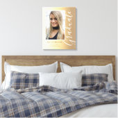 Toile Graduation Gold Script élégant Photo moderne (Insitu(Chambre))