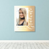 Toile Graduation Gold Script élégant Photo moderne (Insitu (Plancher de Bois))
