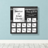 Toile Graduation K-12 Photos Black & Silver Keepsaké (Insitu (Plancher de Bois))