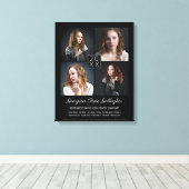Toile Graduation Keepsaké Photo moderne Collage Classy B (Insitu (Plancher de Bois))
