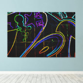 Toile Graffiti 10 60x40 (150x100cm) waccna (Insitu (Plancher de Bois))