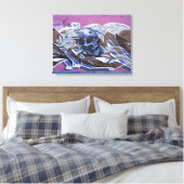 Toile Graffiti à tête bleue (Insitu(Chambre))