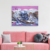 Toile Graffiti à tête bleue (Insitu(Salon))