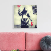 Toile Graffiti argent ou amour (Insitu(Salon))