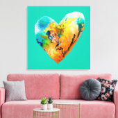 Toile Graffiti coeur aquarelle art (Insitu(Salon))