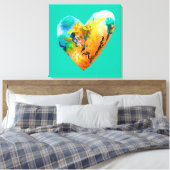 Toile Graffiti coeur aquarelle art (Insitu(Chambre))