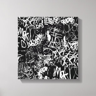 Toile Graffiti Collage Abstrait Motif d'impression