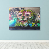 Toile Graffiti Crazy Type Horror Skull (Insitu (Plancher de Bois))