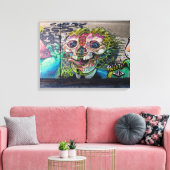 Toile Graffiti Crazy Type Horror Skull (Insitu(Salon))